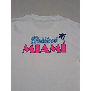 Barstool Sports Miami Shirt Mens Large Golf Crewneck Long Sleeve Pocket Logo